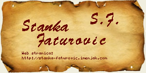 Stanka Faturović vizit kartica